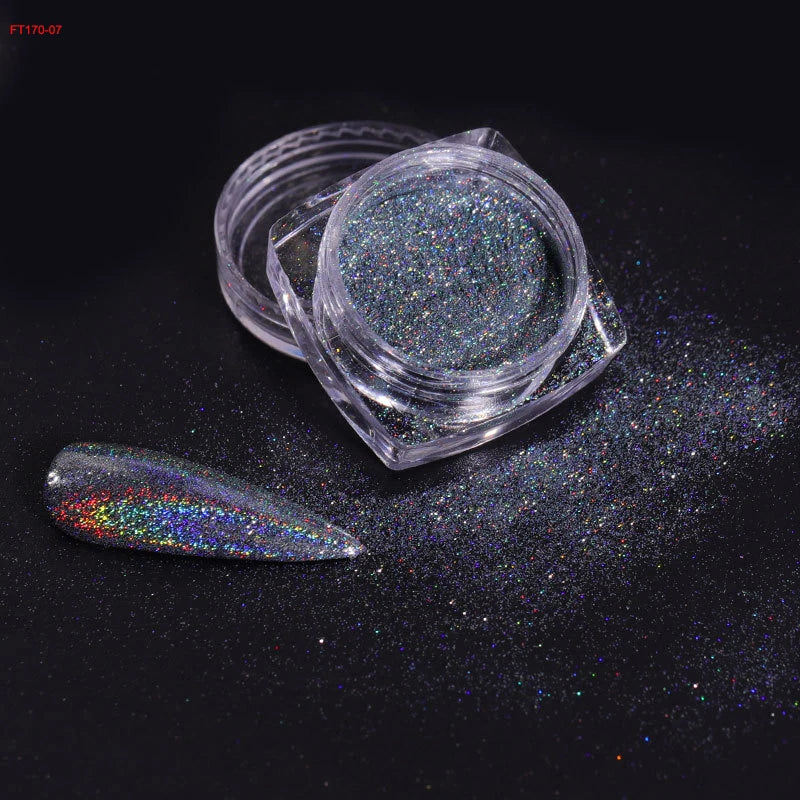 12-Jar Holographic Unicorn Glitter Powder Set