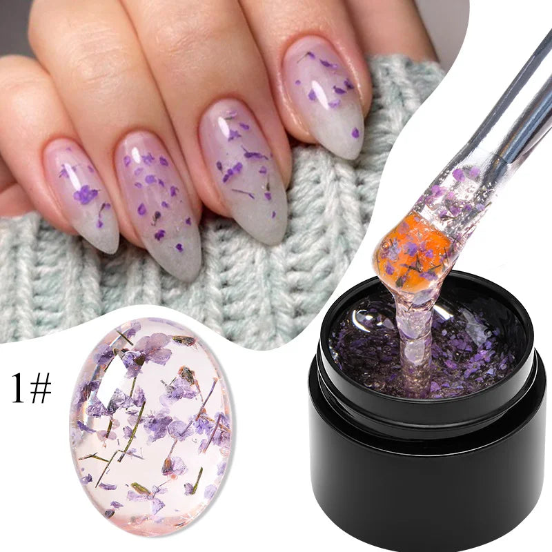 5ml Pink Dried Flower Gel Nail Polish
