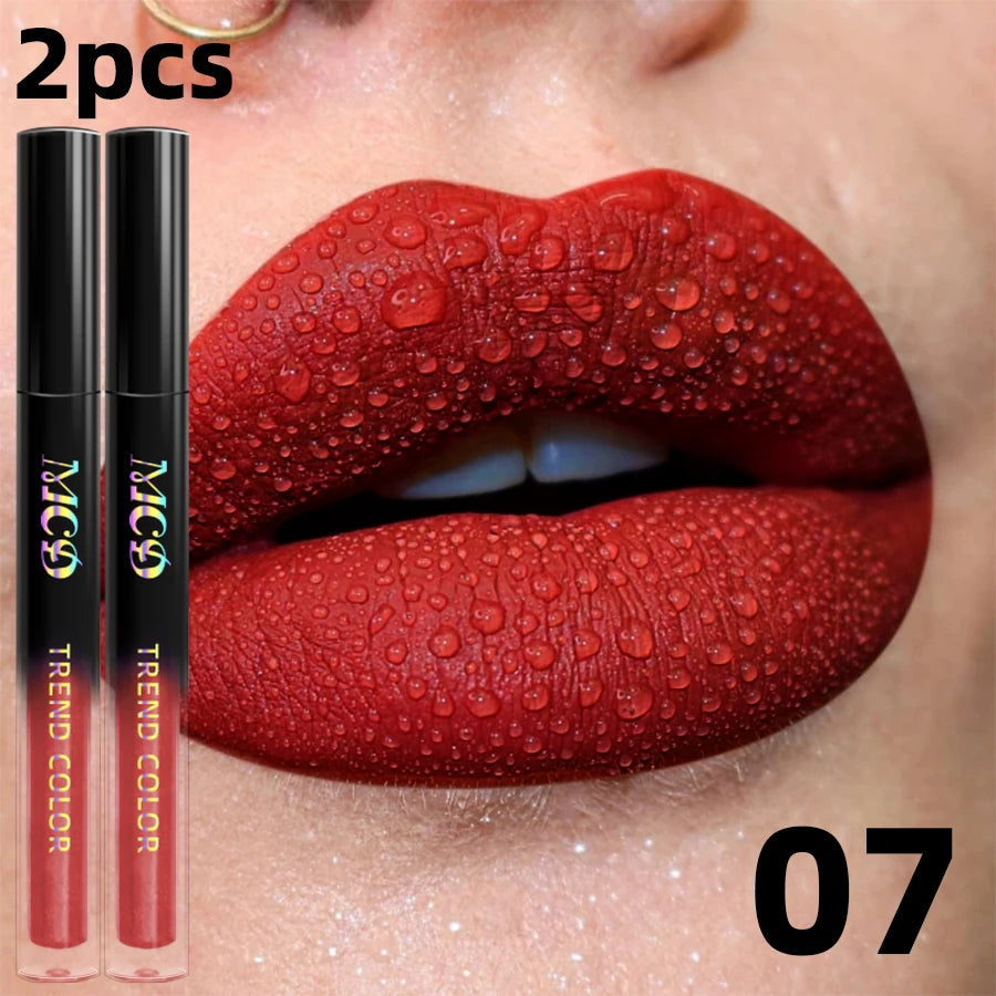 19-Color Matte Velvet Lip Gloss Collection