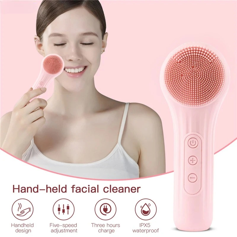 Sonic Waterproof Silicone Facial Cleansing Brush