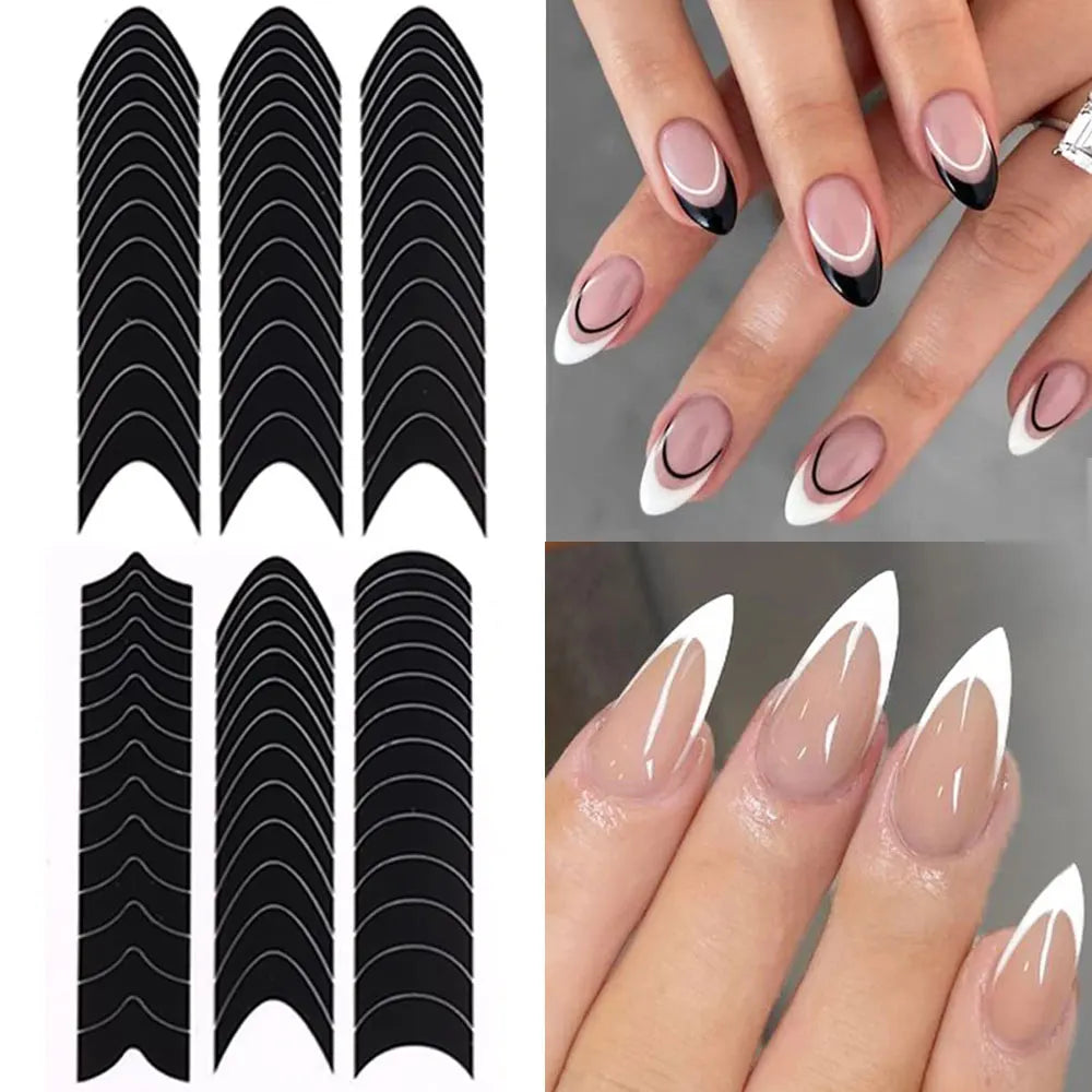 3D Self-Adhesive Airbrush Stencil Nail Stickers