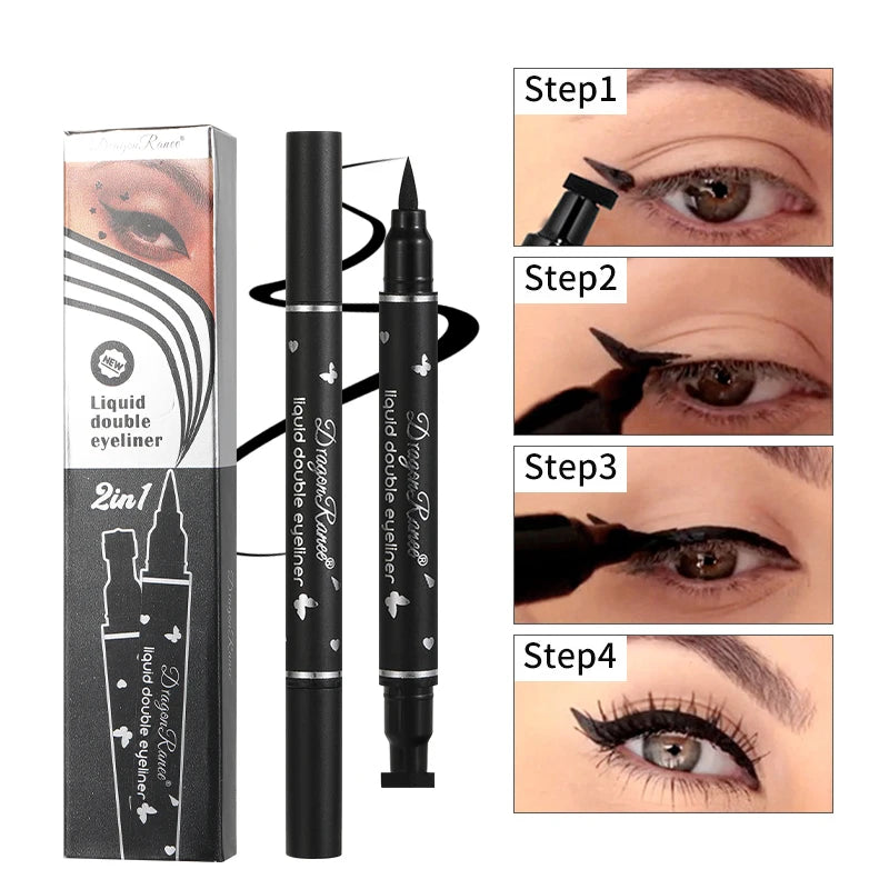 Double-Ended Waterproof Stamp Eyeliner Pen