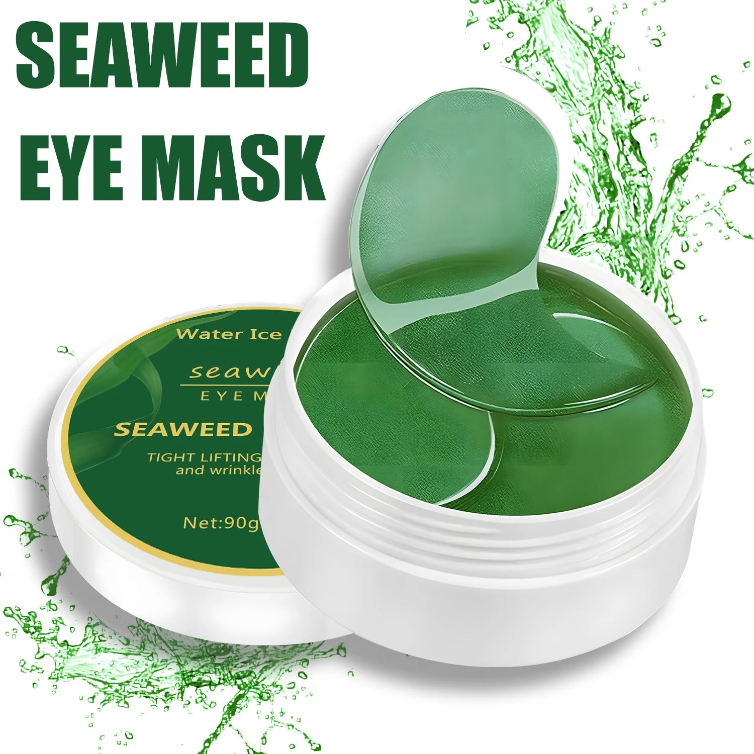 60pcs Seaweed Hyaluronic Acid Eye Masks