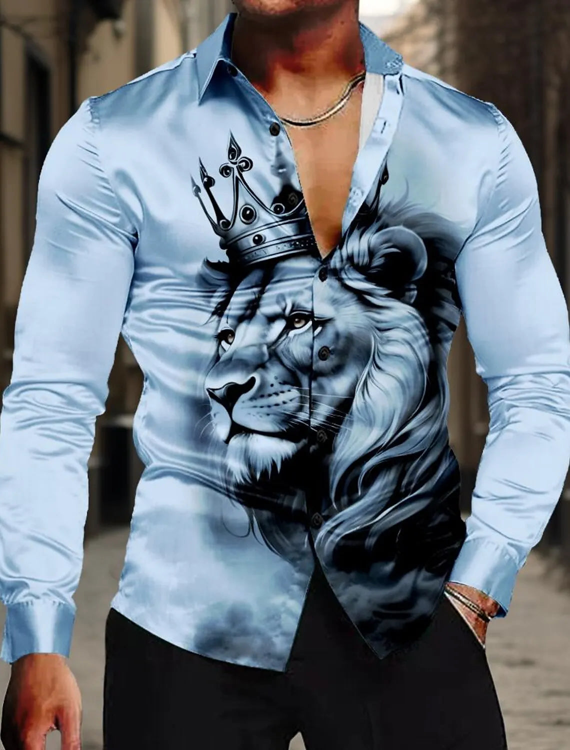 Lion King Men’s Satin Shirt