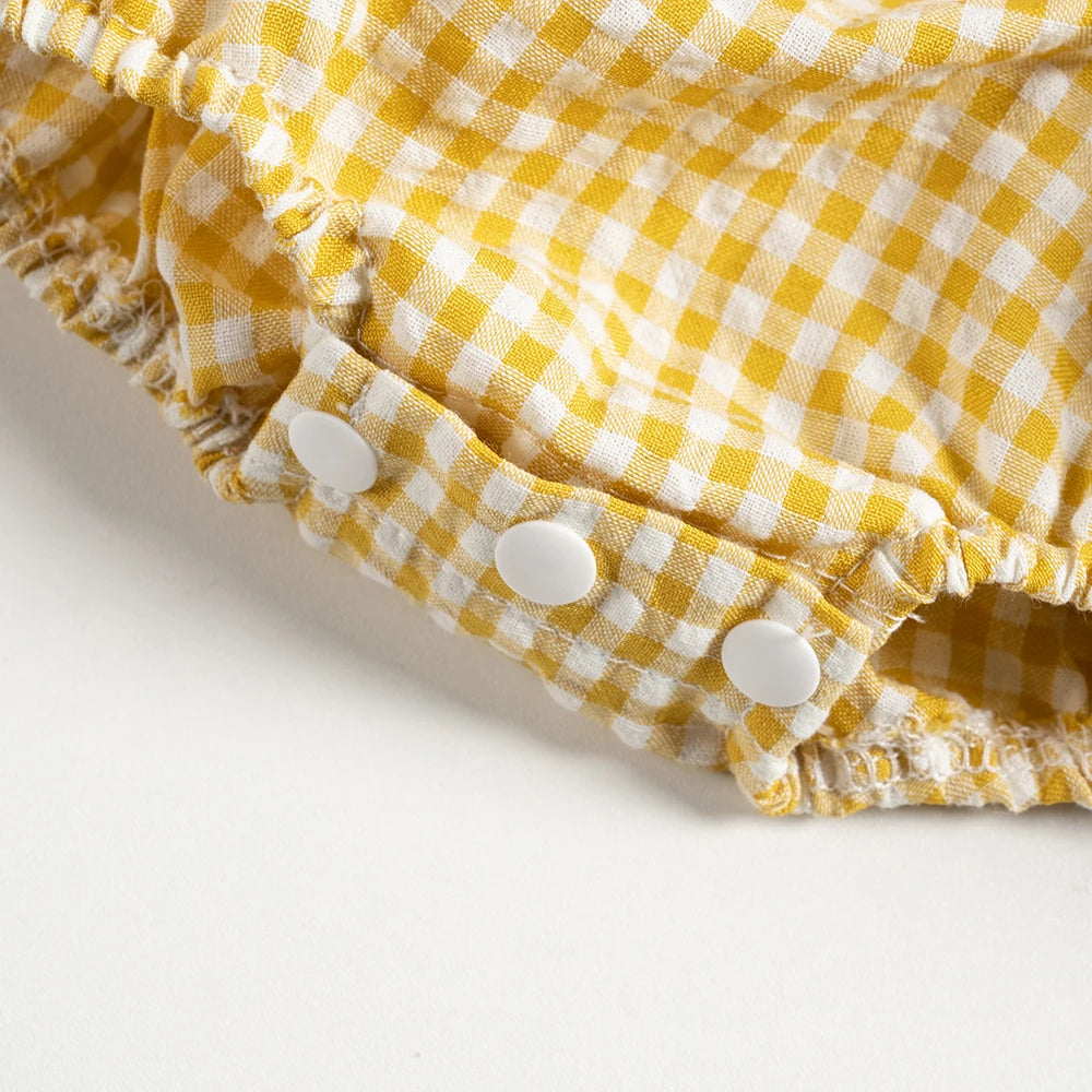 Plaid Rompers Summer Sleeveless Dress