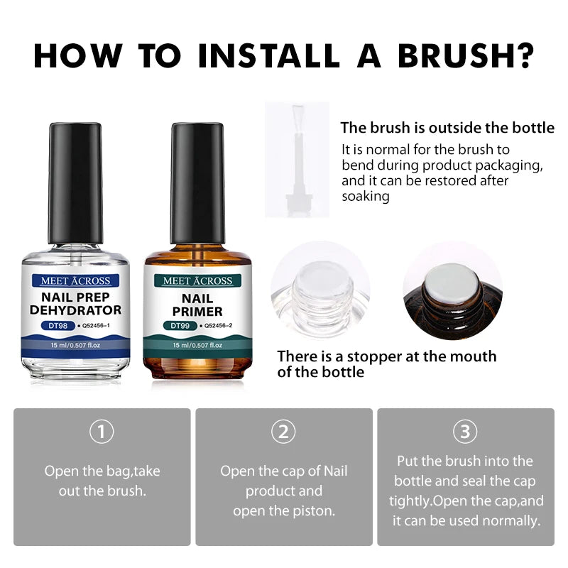 Long-Lasting Nail Primer and Prep Dehydrator Set