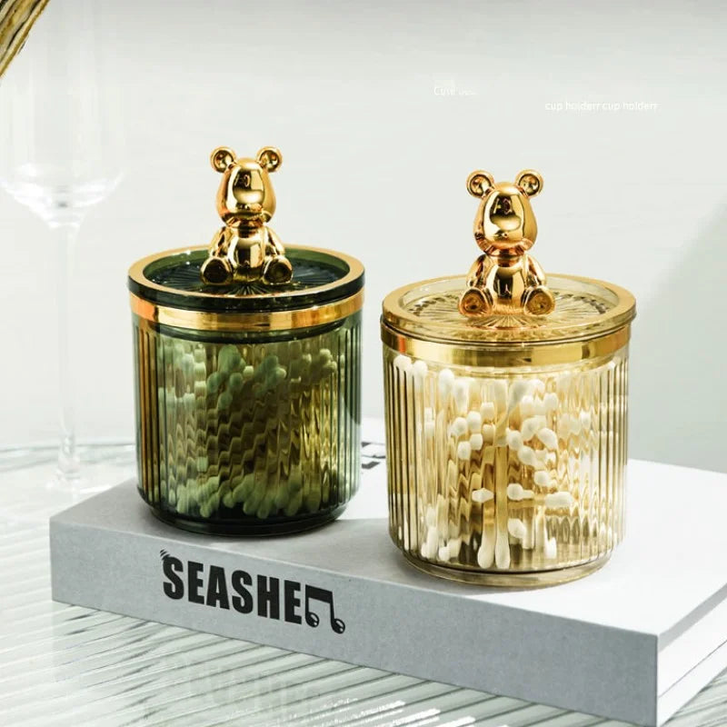 Adorable Bear Cotton Swab Holder