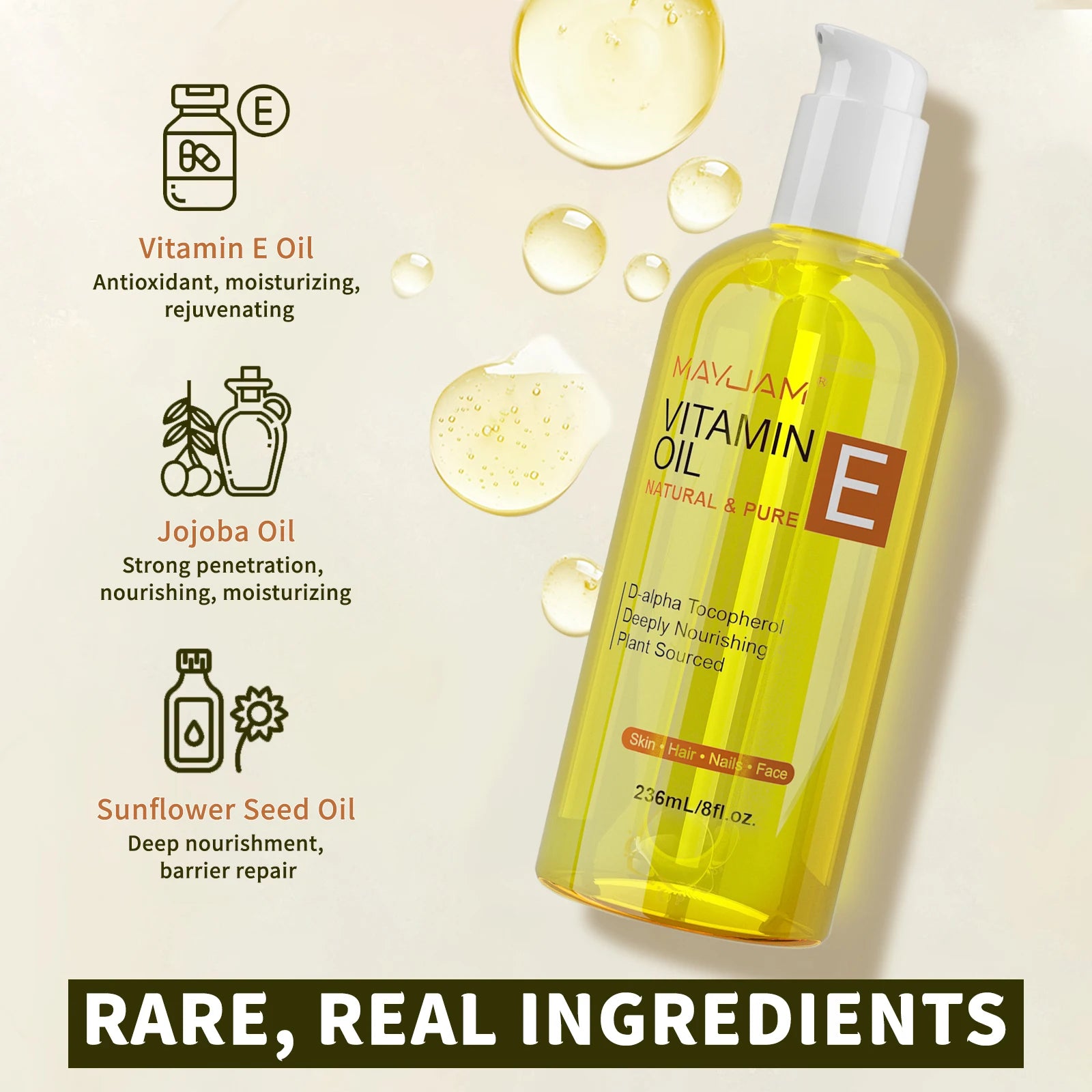 Pure Vitamin E Nourishing Face Oil