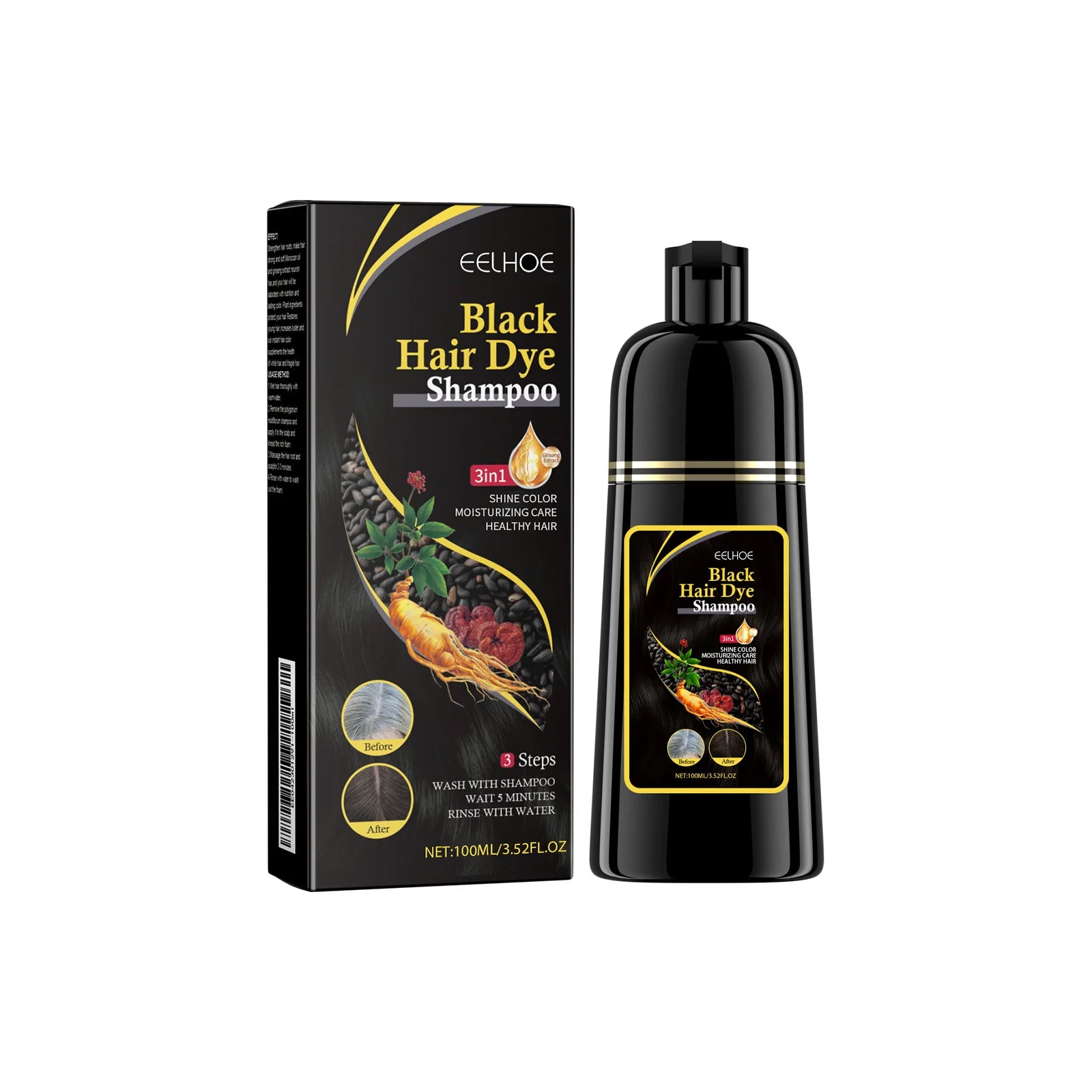 100ml Natural Plant Hair Dye Shampoo