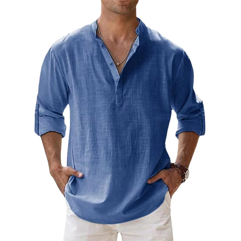 Lightweight Cotton Linen Men's Casual Beach Shirts