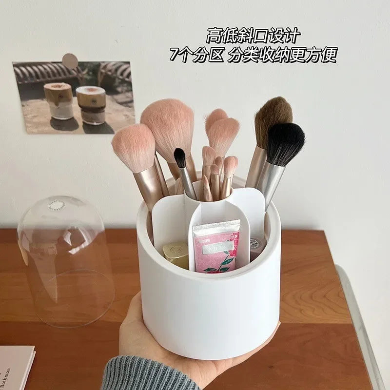 360° Rotating Makeup Brush Storage Box
