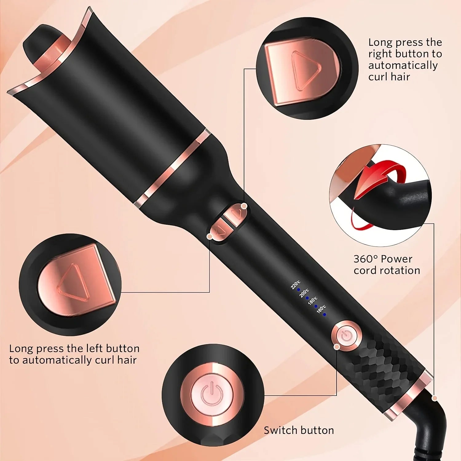 Automatic Ceramic Air Spin Hair Curler