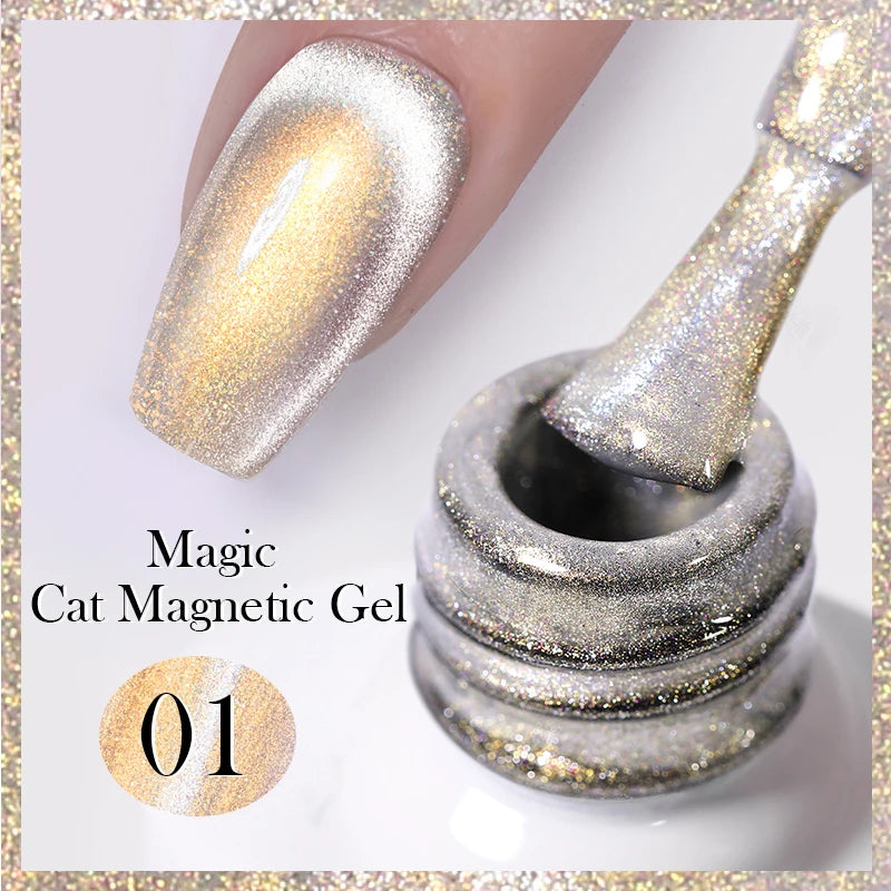 Sparkling Magnetic Cat Eye Gel Polish
