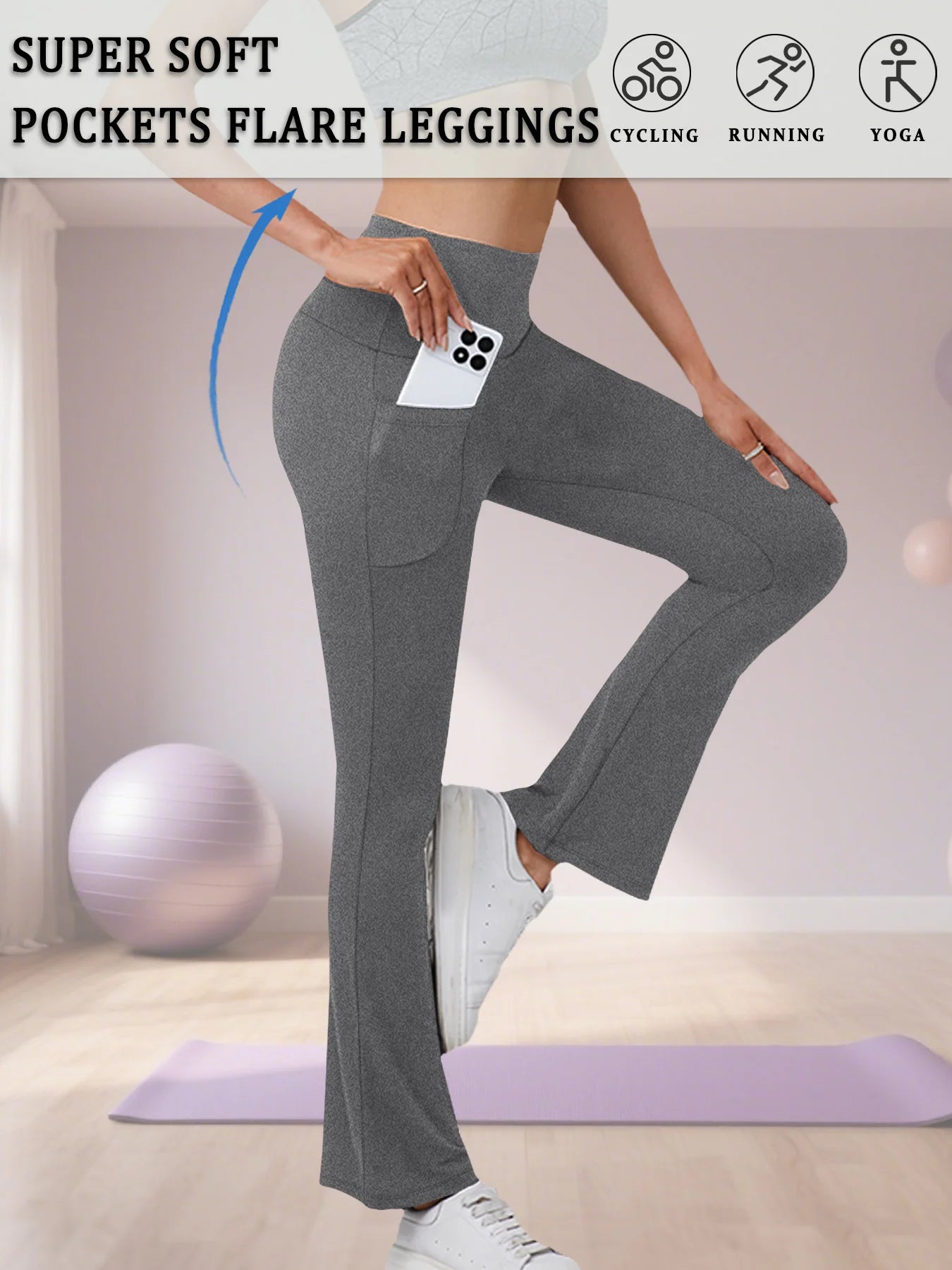 High-Waisted Flare Yoga Pants