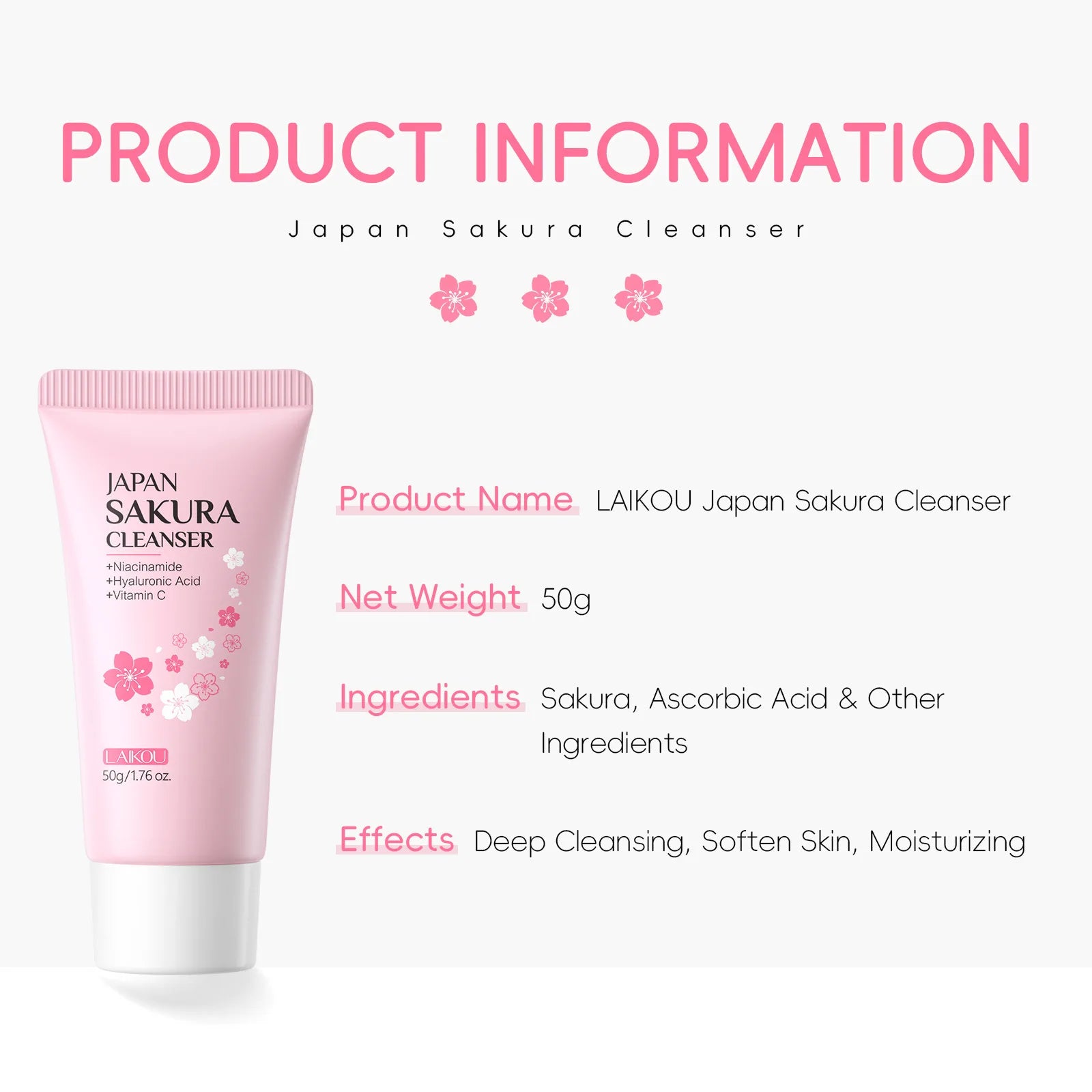 Sakura Facial Cleansing Foam