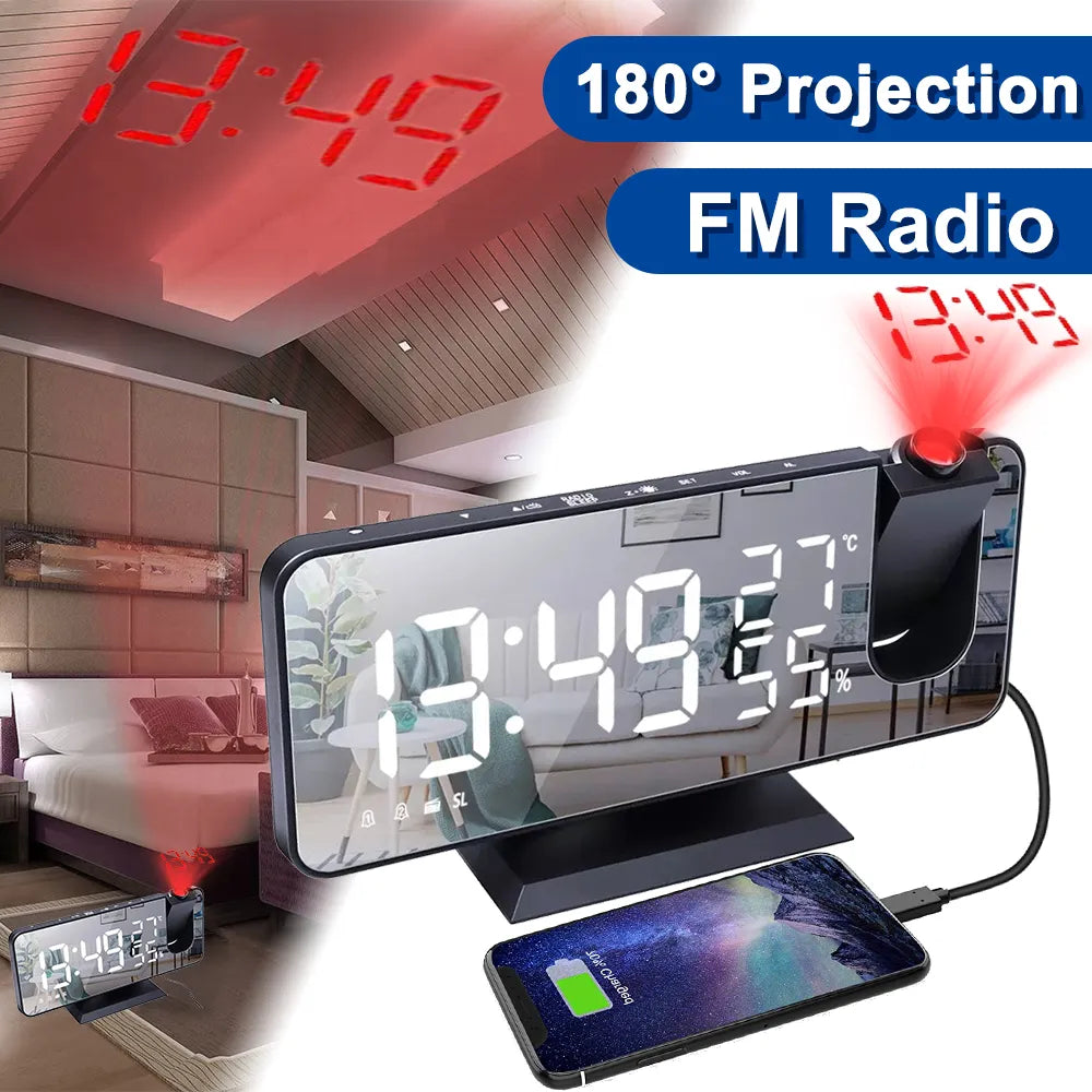 LED Digital Projection Alarm Clock
