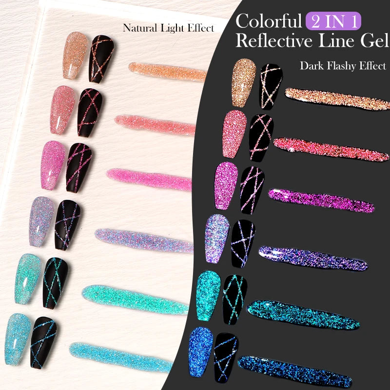 6-Piece Reflective Glitter Gel Polish Set