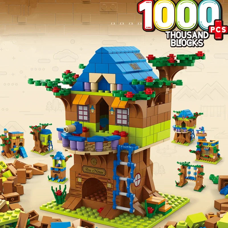 6-in-1 Treehouse Castle Building Blocks Set