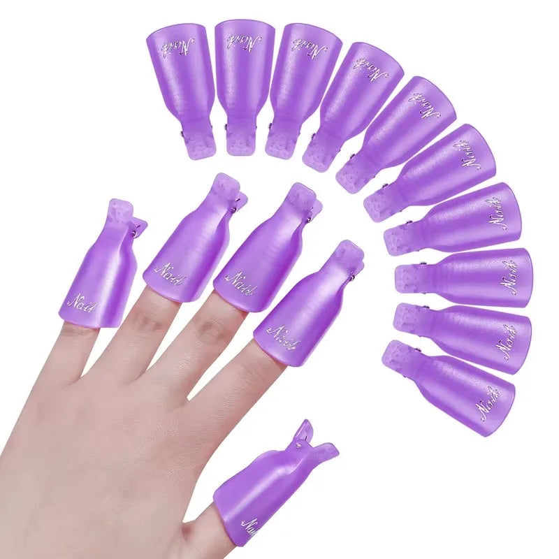 Colorful Acrylic Soak-Off Nail Clips