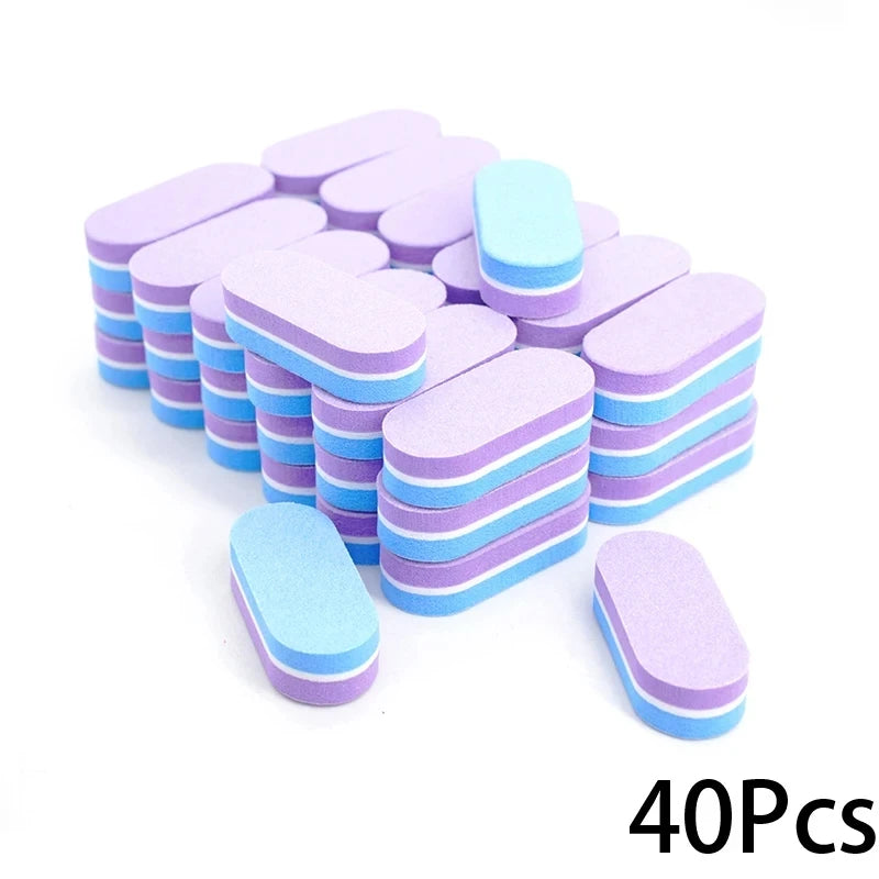Mini Double-Color Nail Buffer Sponge Blocks