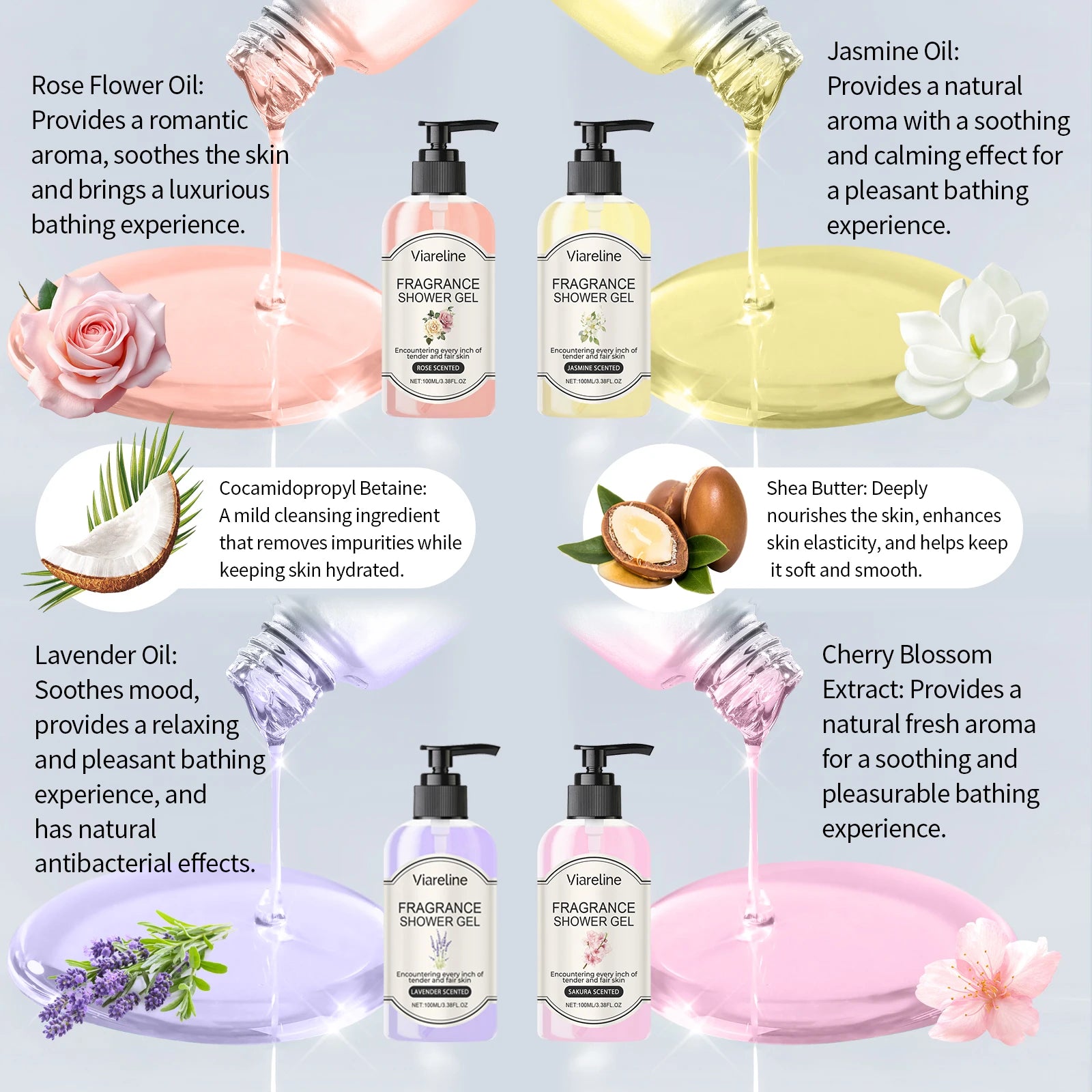 Floral Fragrance Moisturizing Shower Gel