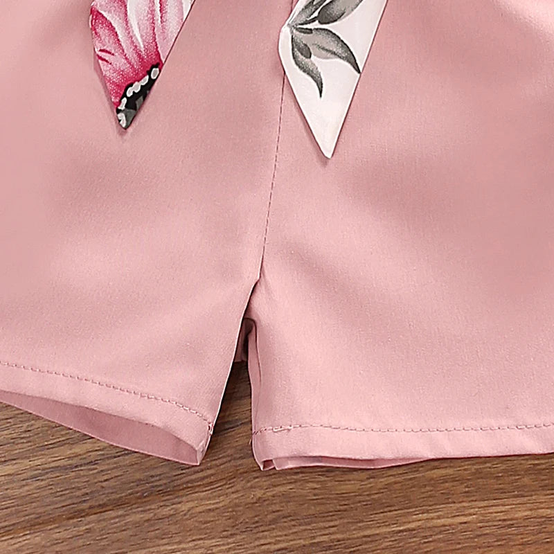 Summer Floral Baby Girl 2-Piece Clothing Set Sweet Style