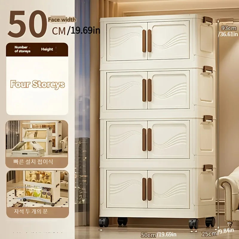 Foldable Storage Box with Clear Door