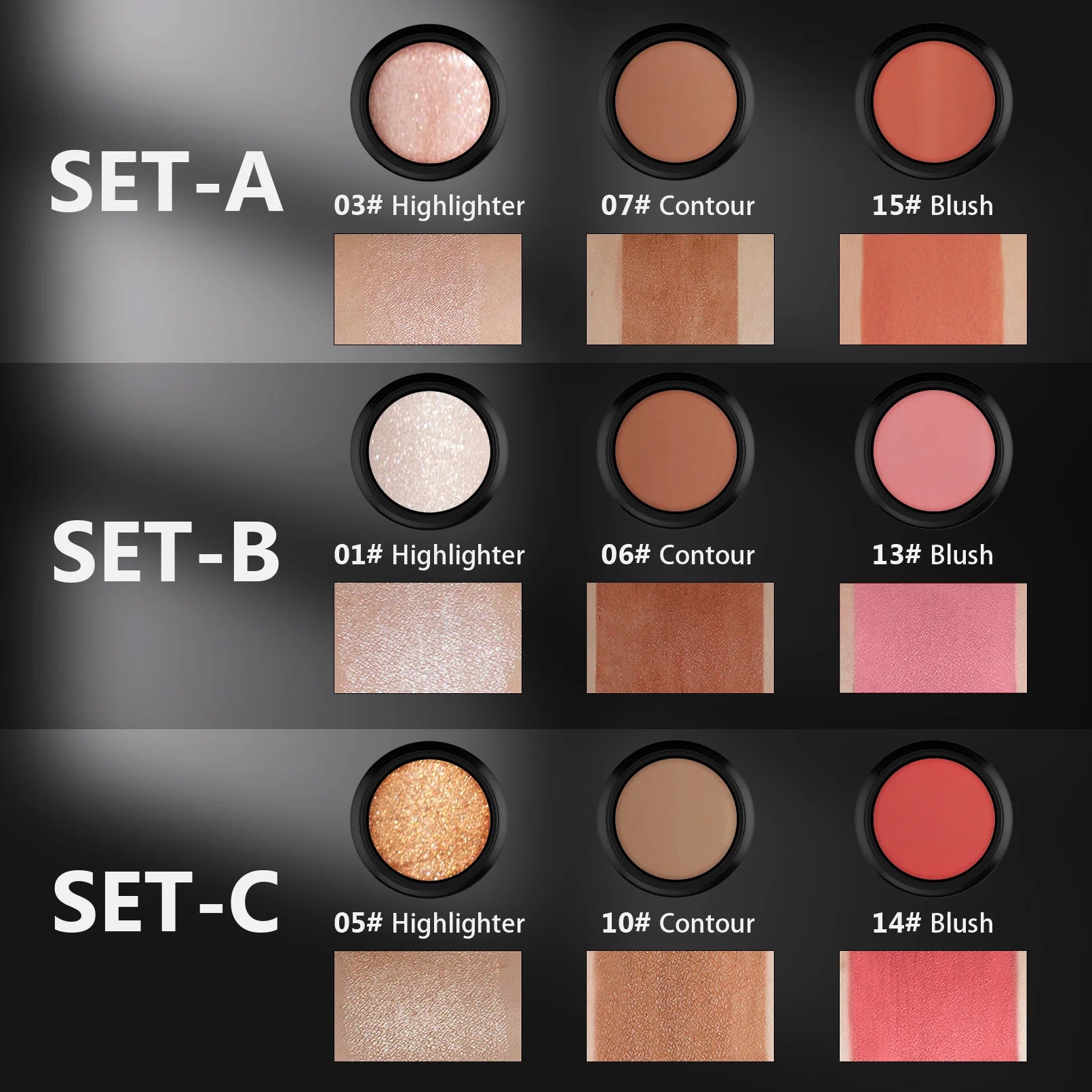 4-in-1 Cream Contour and Highlight Makeup Sticks