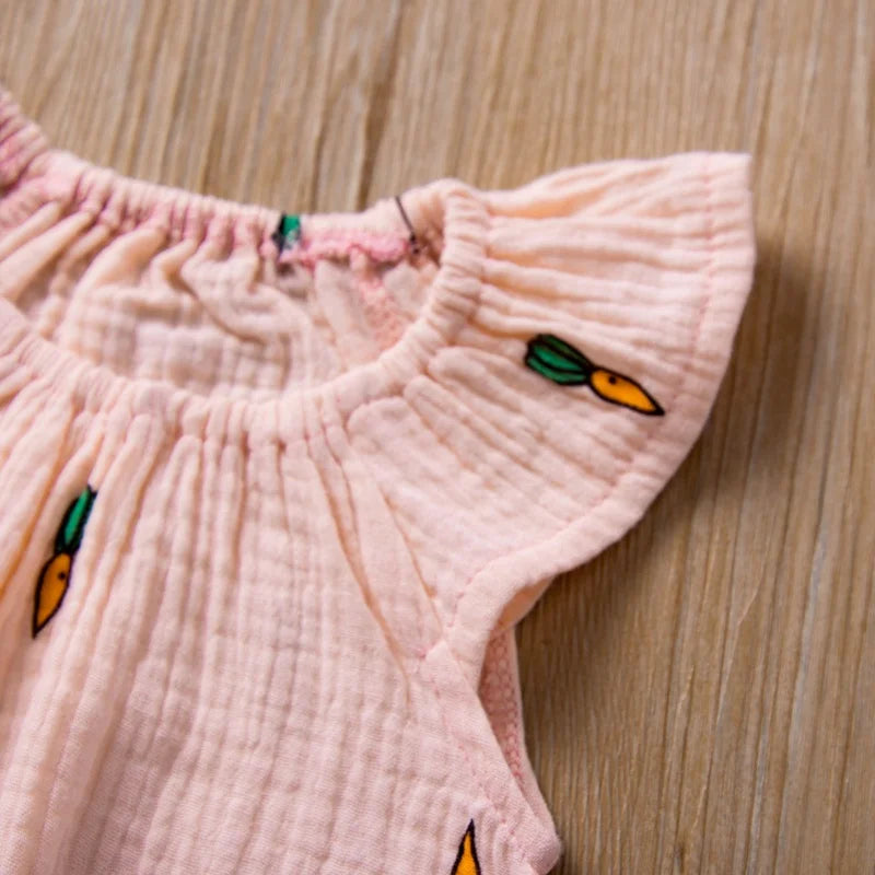 Summer Infant Cotton Romper: Fashionable Playsuit for Baby Girls