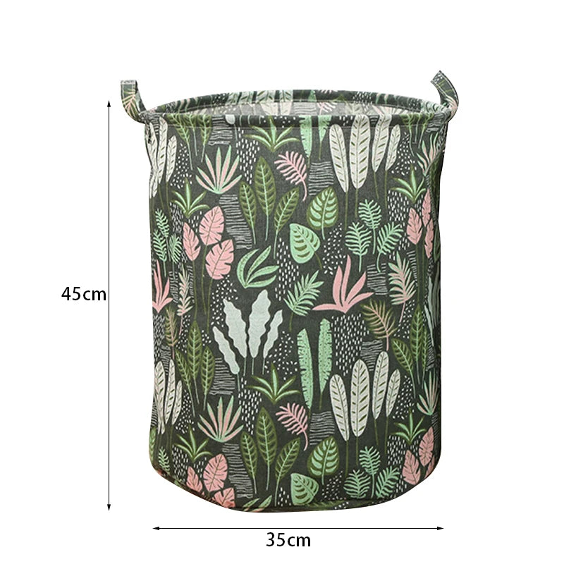 Foldable Cotton Linen Laundry Basket