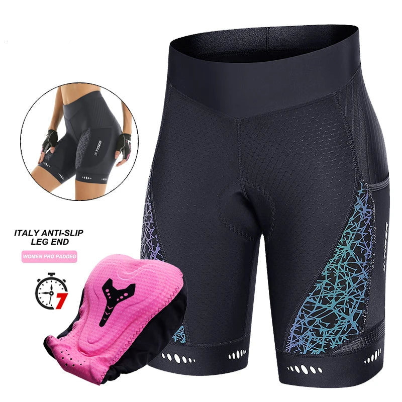 X-TIGER Women’s Padded Cycling Shorts