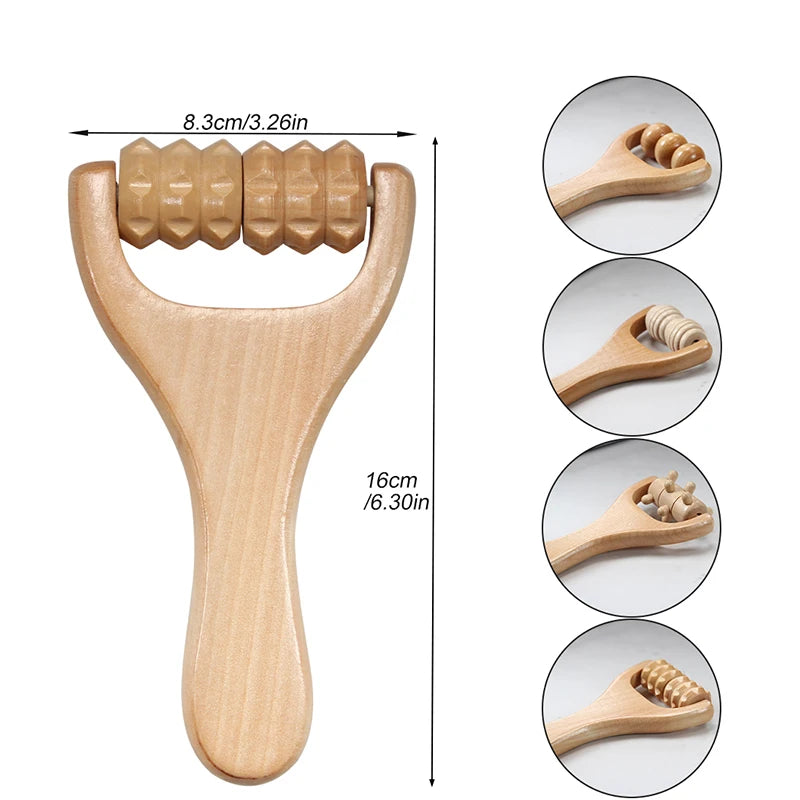 Natural Wooden Body Massage Roller