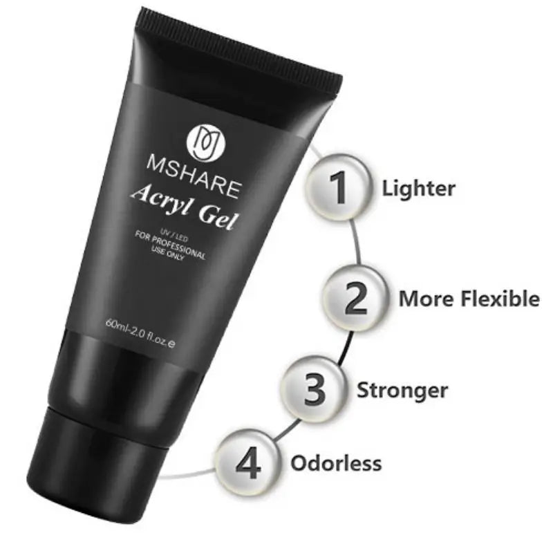 Hema-Free Milky White Poly Nail Extension Gel