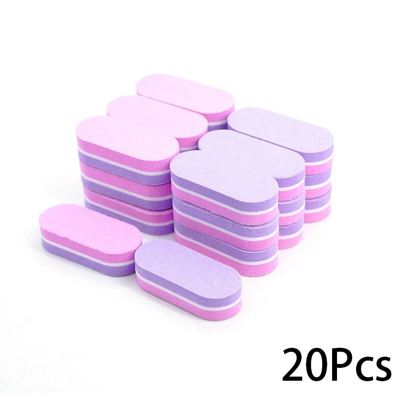 Mini Double-Color Nail Buffer Sponge Blocks