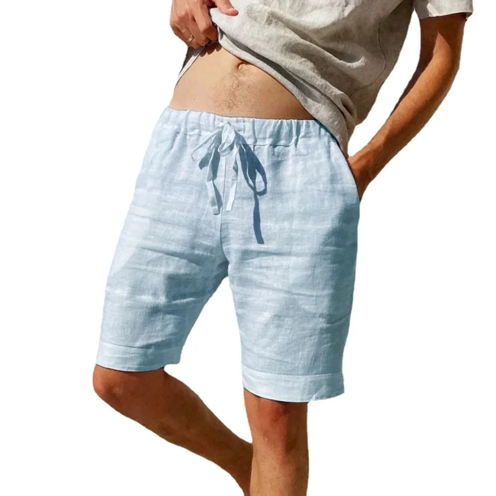 Cotton Linen Beach Shorts