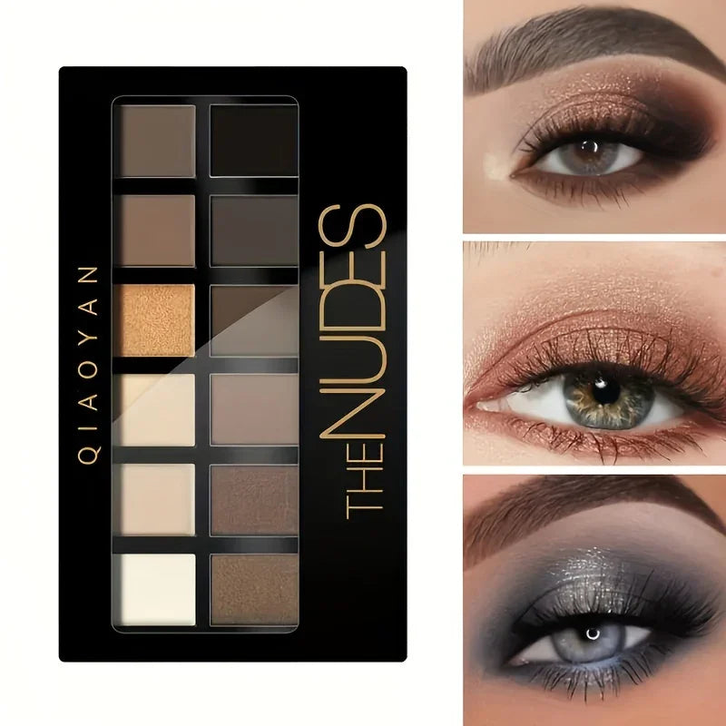 Professional 12-Color Neutral Eyeshadow Palette