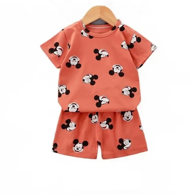 Summer Cartoon T-Shirt and Shorts Set