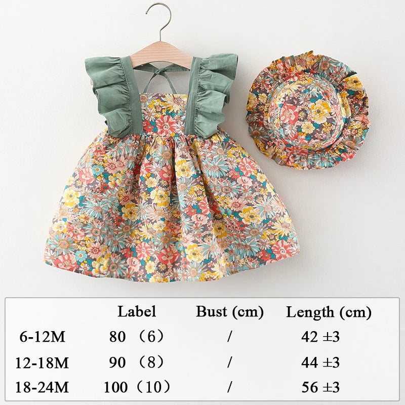 Summer Baby Girl Beach Dress Set: Casual Fashion Princess Outfit