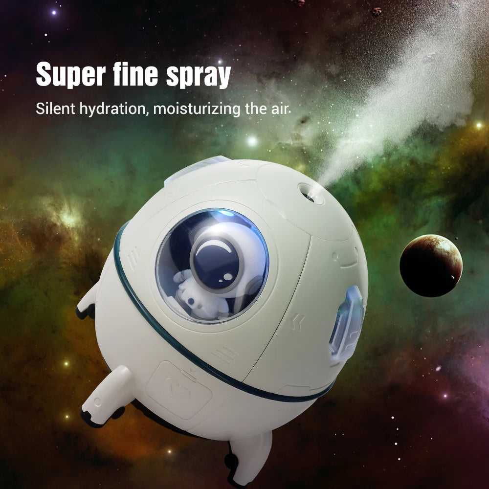 Desktop Space Capsule Air Humidifier with LED Light Astronaut