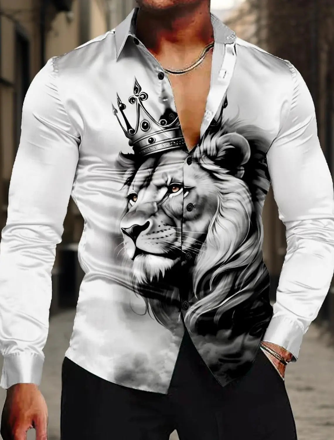 Lion King Men’s Satin Shirt
