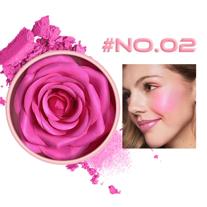 4-Color Rose Petal Waterproof Cream Blush