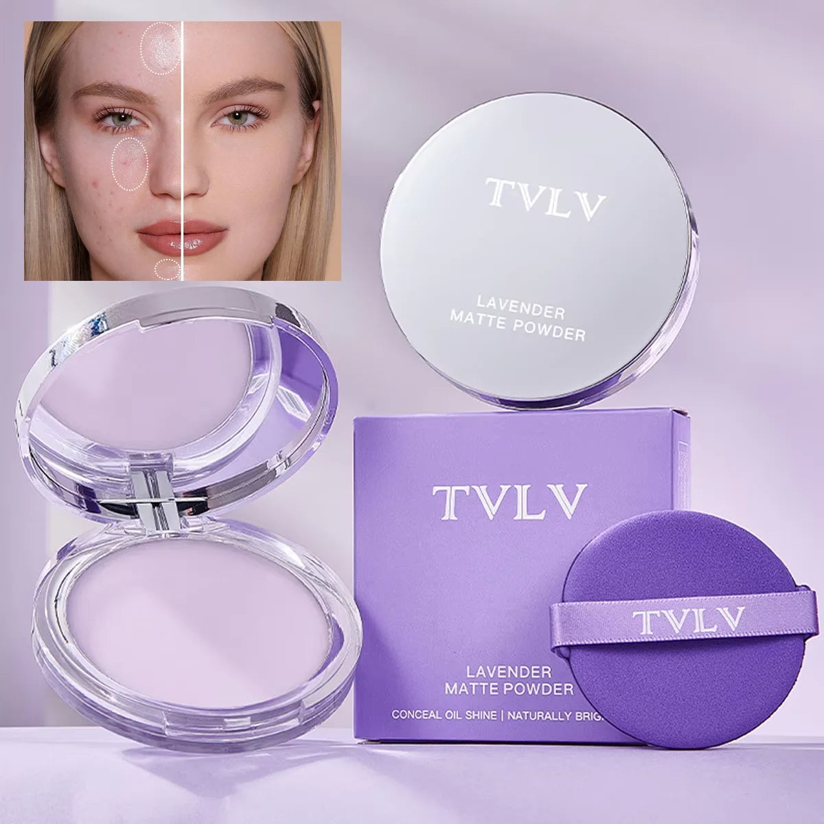 Lavender Matte Pressed Powder