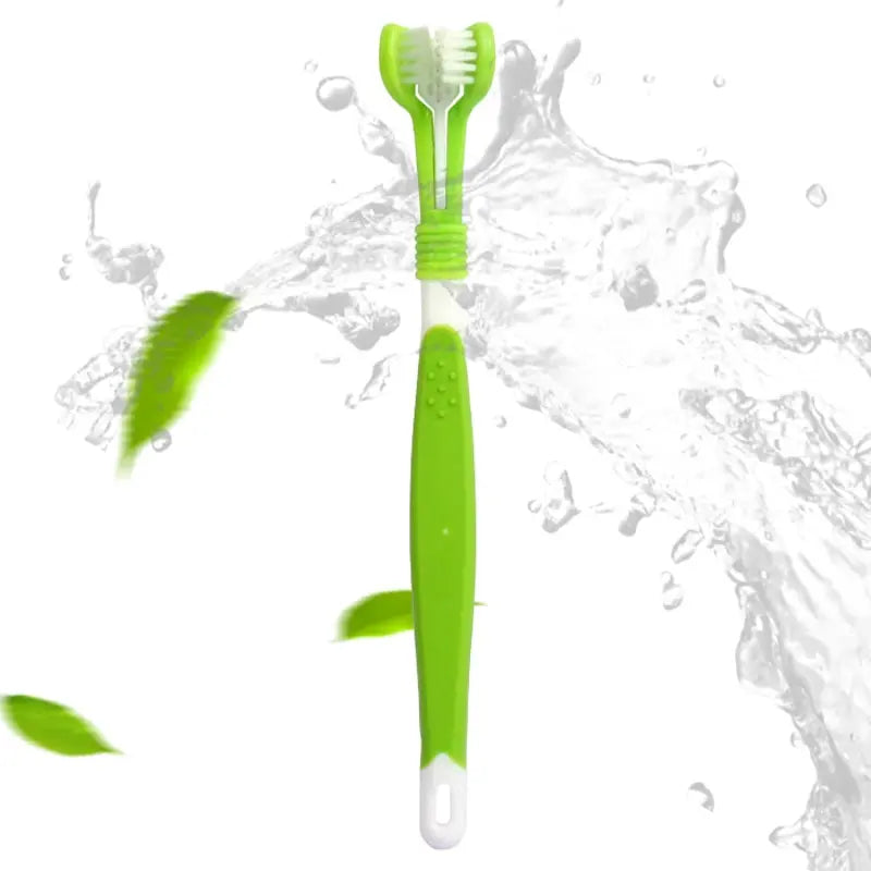 Three-Sided Pet Toothbrush