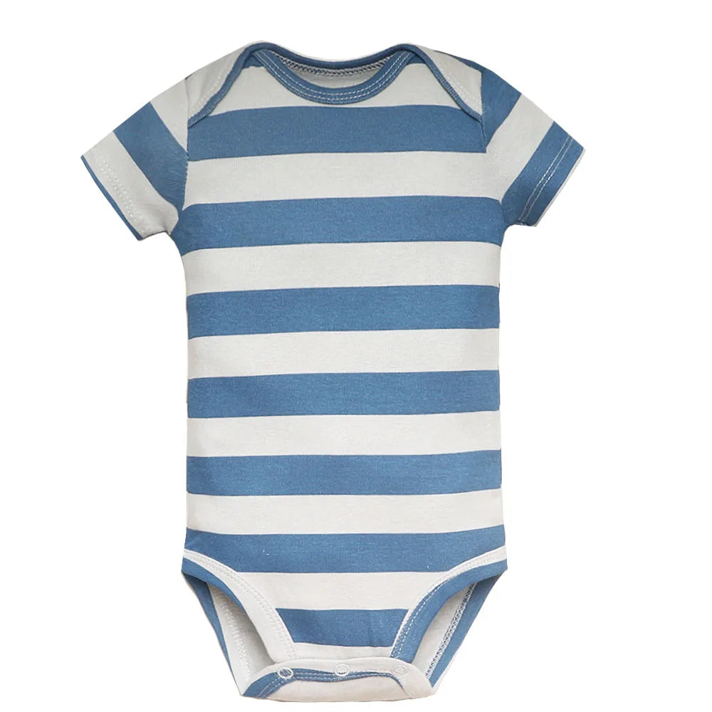 Newborn Cotton Baby Bodysuits: 5pcs Summer Shower Gifts
