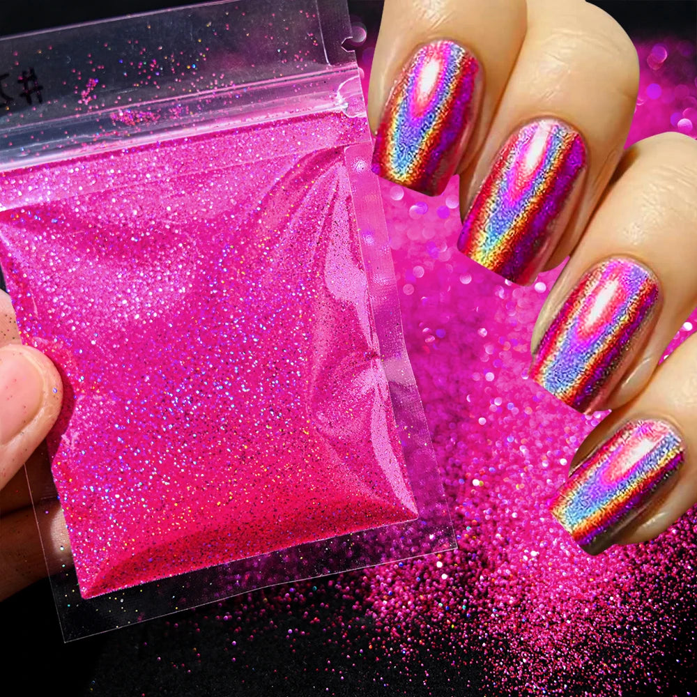 Blue-Green Luminous Nail Powder