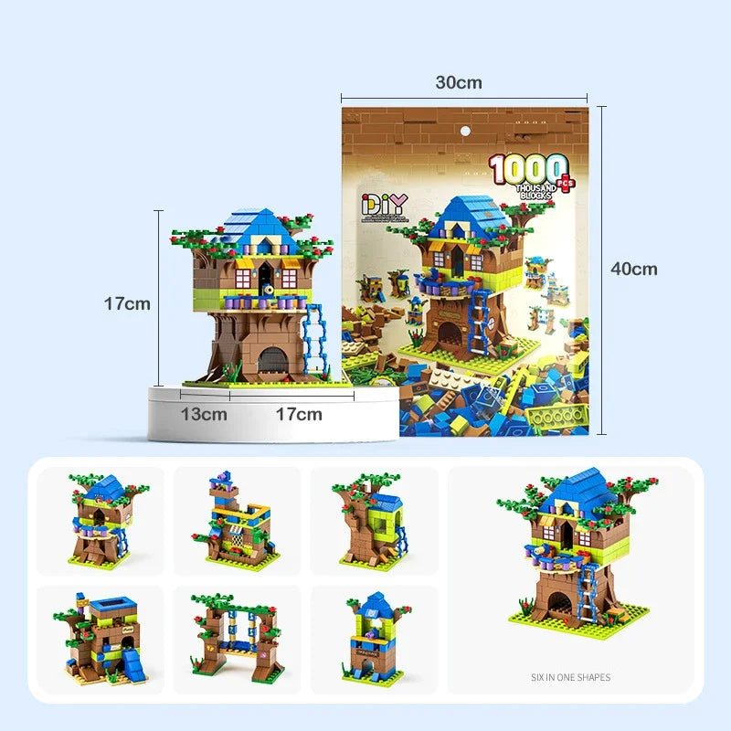 6-in-1 Treehouse Castle Building Blocks Set