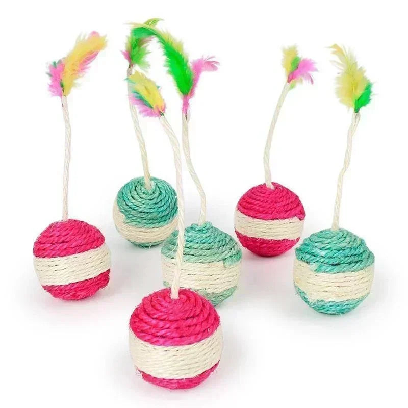 Sisal Scratching Ball Interactive Toy