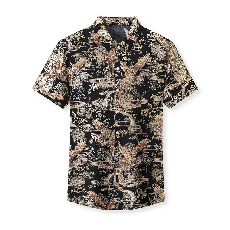 Ice Silk Floral Shirt