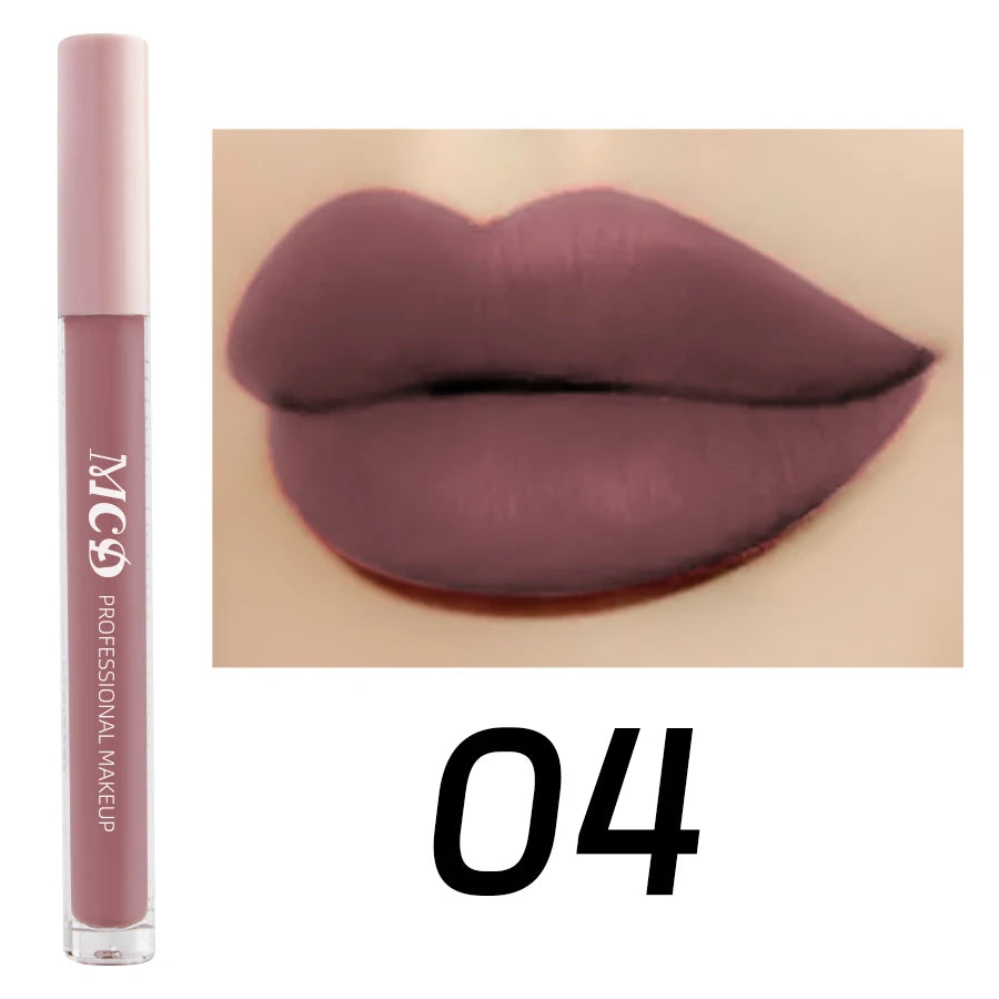 Dark Brown Waterproof Velvet Matte Lip Gloss