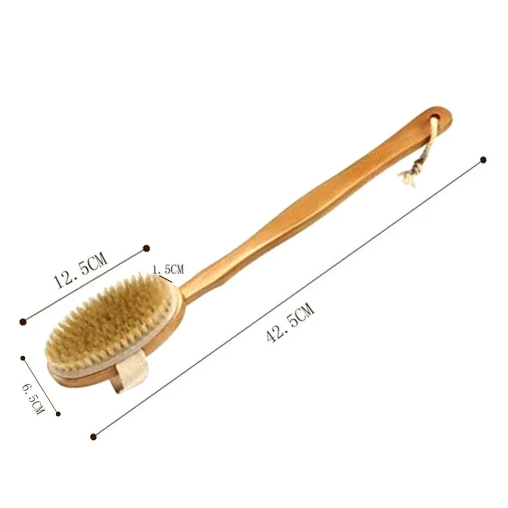 Natural Long-Handle Bath Brush